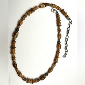 Carolyn Pollack natural stone and sterling silver American Western necklace.